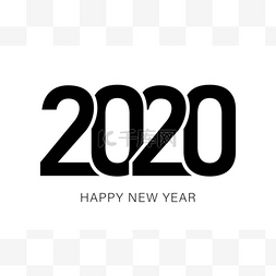 2020图片_2020年新年快乐横幅。 分离向量设