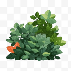 卡通绿色绿植植物素材图片免费下载-千库网