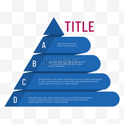 抽象创意风格图片_分层金字塔图表信息商务风格蓝色