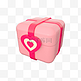 情人节C4D建模立体3D粉红色礼盒