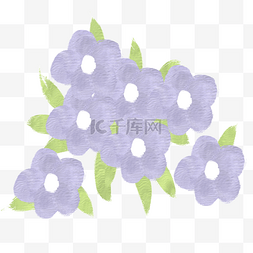 水粉装饰图片_小清新油画棒水粉花卉花朵