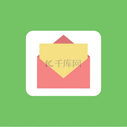 信封与信纸图片_信封矢量中包含信息的留言纸卡片