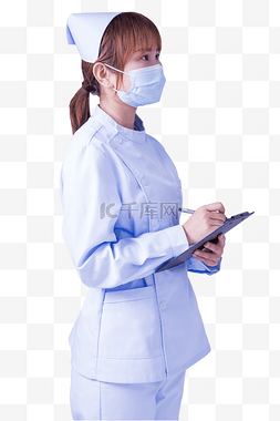 记录工作图片_护士医护护士节人物拿文件夹工作