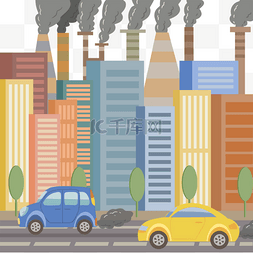 汽车尾气污染图片_有毒气体工业污染尾气排放