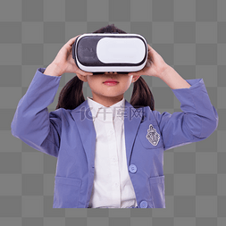 儿童拿图片_手拿VR眼镜的女孩