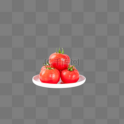 西红柿西红柿图片_夏天果蔬白天四个番茄
