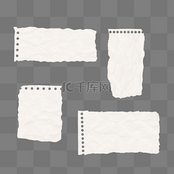 褶皱的空白纸张图片_仿真撕纸纸张套图