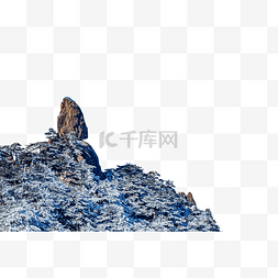 垃圾桶景区标志图片_黄山市冬季山峰山区景色