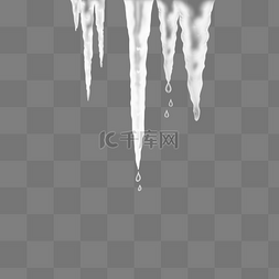 冰冻效果素材图片_冰晶冰冷冰锥结冰顶部装饰