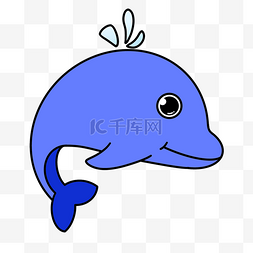 大海可爱卡通鲸鱼蓝色海洋