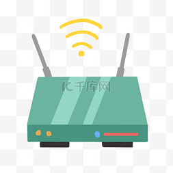 wifi信号素材图片_wifi路由器手绘卡通元素