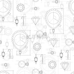 石头制作图片_珠宝制作草图无缝图案珠宝制作草