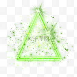 光效三角图片_眩光三角绿色艺术抽象