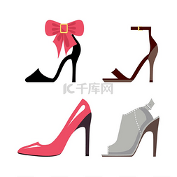 鞋子背图片_女式高跟鞋系列。