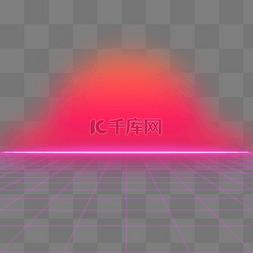 网格光效图片_霓虹复古科幻透视光效
