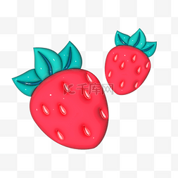 膨胀风夏日水果草莓