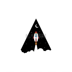 电子logo标志设计图片_太空火箭航天飞机飞船标志标志矢