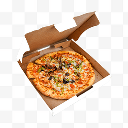 香菇披萨图片_丰富晚餐披萨