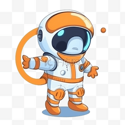 卡通手绘可爱儿童宇航员
