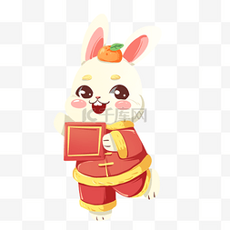 兔年卡通新春可爱图片_兔年可爱兔子