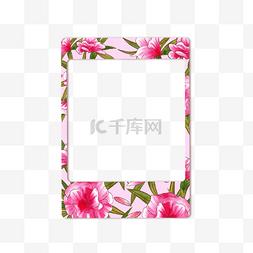 鲜艳的花朵素材图片_花卉植物宝丽来浪漫相框