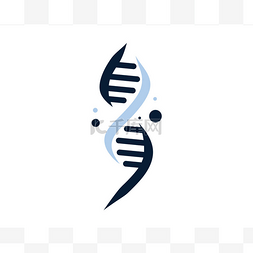白色背景的DNA遗传学标识设计模板