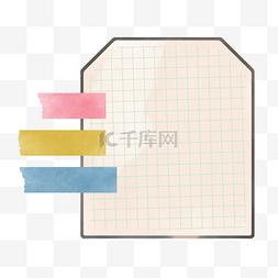 白色教学用具图片_网格纸胶带米色图片