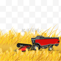 农业科技简笔画图片_智慧农业科技丰收红色农用车