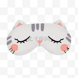 可爱动物睡眠眼罩灰色猫咪