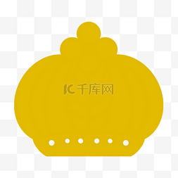 金色抽象椭圆造型简单皇冠