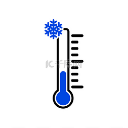温度温度计图片_温度计图标。低温度符号