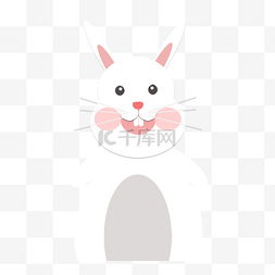 母情节相框图片_生日宴会可爱白色小兔