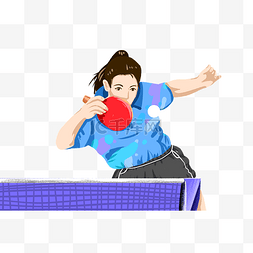乒乓球女孩图片_东京奥运会奥运女孩打乒乓球