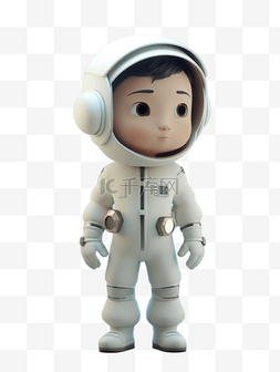 3D立体人物形象卡通可爱黏土宇航