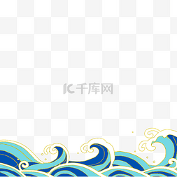 海浪波浪图片_线描大海海浪