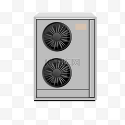 风扇冷气图片_灰色空调风扇