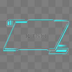 科技线条边框文本框图片_蓝色科技线条文本框