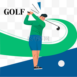 矢量人物齿轮图片_韩国运动加油体育项目高尔夫球