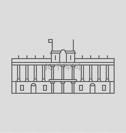 马德里皇家宫殿矢量图