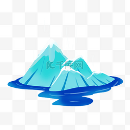 蓝色冰块冰山图片_冰川冰山融化