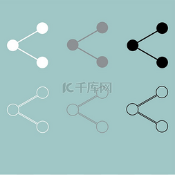 符号共享白色灰色黑色图标。符号