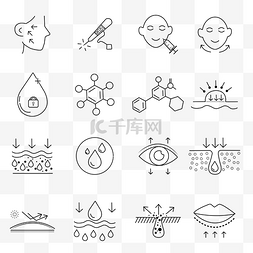 日系护肤面膜图片_线性美容护肤图标