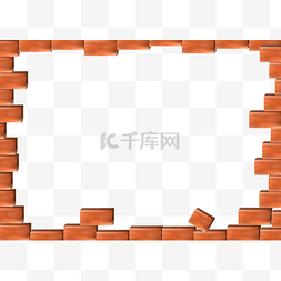 砖块素材图片_长方形泥瓦标题框