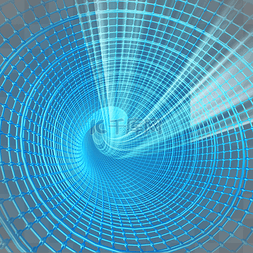 拱形隧道图片_高科技沉浸式科技隧道透视空间
