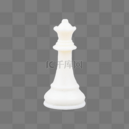 国际象棋黑白棋子图片_一个白色简洁国际象棋棋子