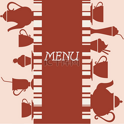 菜单背景素材图片_餐馆或咖啡馆设计的咖啡馆菜单背