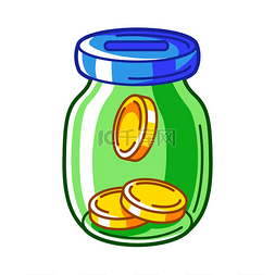 金融与经济图片_银行与硬币的插图。