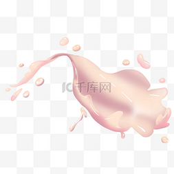 粉色飞溅的液体