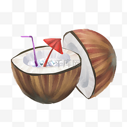 椰子汁饮品图片_夏季冷饮椰子汁