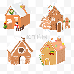 姜姜甜品图片_卡通可爱圣诞姜饼屋